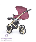 MILA PREMIUM 2w1 Kunert kolor Pudrowy róż praktyczny wózek dziecięcy