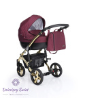 MILA PREMIUM 2w1 Kunert kolor Oliwka+czarny eko kostka praktyczny wózek dziecięcy