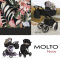 Molto 2w1 Kunert kolor Czarny+kwiaty nowoczesny wózek dziecięcy