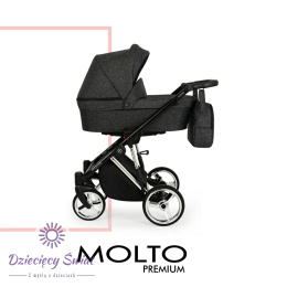 Molto Premium 2w1 Kunert kolor Czarny+kreseczka bogota wyposażony wózek dziecięcy