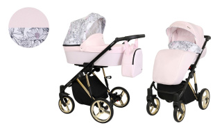 Molto Premium 2w1 Kunert kolor Róż+kwiaty bogota wyposażony wózek dziecięcy