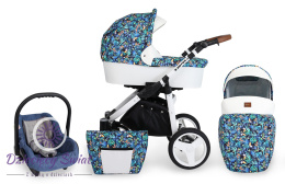 ROTAX 2w1 Kunert kolor Tukany+biały solidny wózek dziecięcy