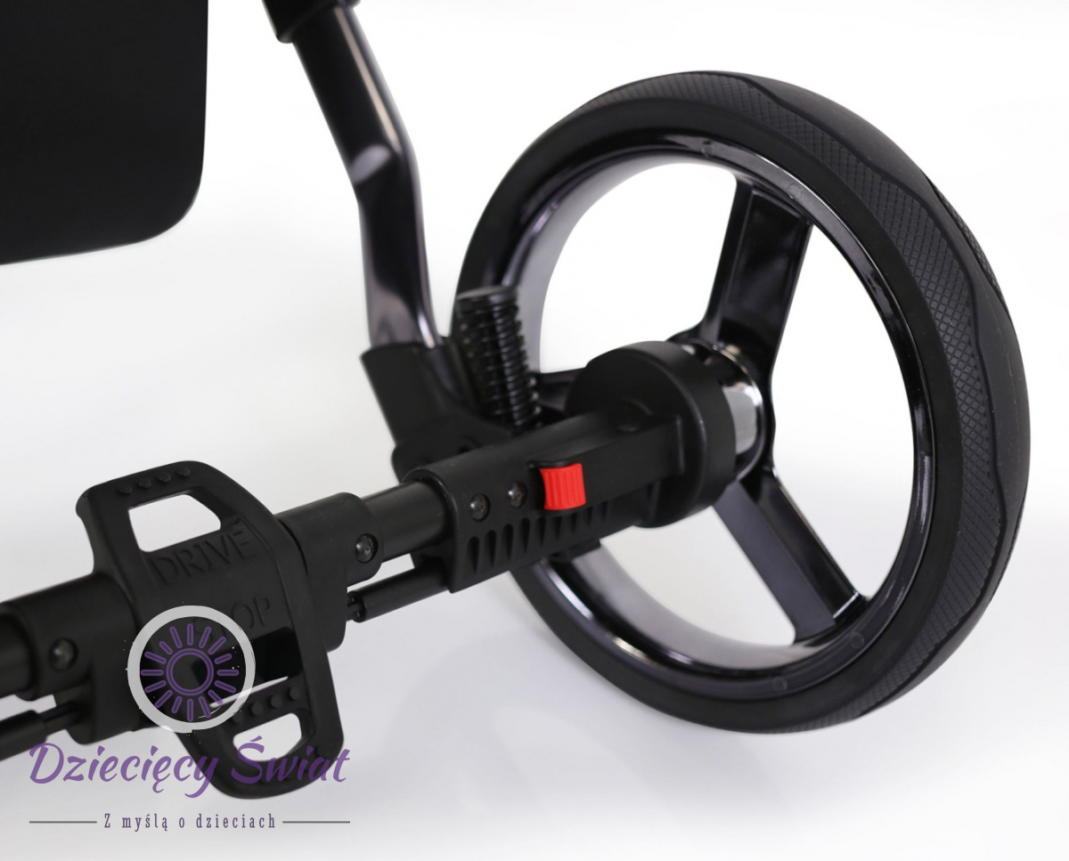 Tiaro Premium 2w1 Kunert kolor Czarny+kwiaty prestiżowy wózek dziecięcy