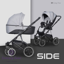 SIDE 3w1 Riko Grey Fox wielofunkcyjny wózek dziecięcy