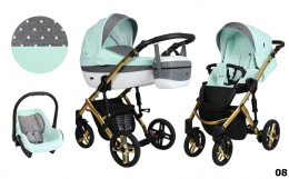 LAVADO Premium 3w1 Kunert Mięta+kropeczki wózek dziecięcy