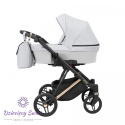 Lazzio Premium 3w1 Kunert Popiel Eco wózek dziecięcy wielofunkcyjny