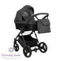 Lazzio 3w1 Kunert Czarny Eco praktyczny wózek dziecięcy