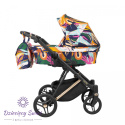 Lazzio Premium 3w1 Kunert Kolorowy wózek dziecięcy wielofunkcyjny