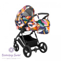 Lazzio Premium 3w1 Kunert Kolorowy wózek dziecięcy wielofunkcyjny