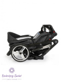 Molto Premium 3w1 Kunert Czarny kreseczka ekonomiczny wózek dziecięcy