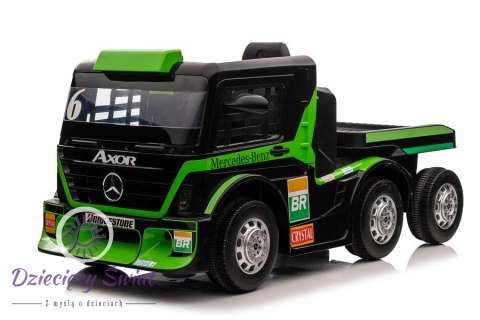 Auto Na Akumulator Mercedes + Naczepa XMX622B Zielony LCD