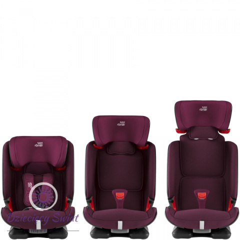 ADVANSAFIX M i-Size 9-36 kg Britax Romer Kolor Burgundy Red fotelik samochodowy