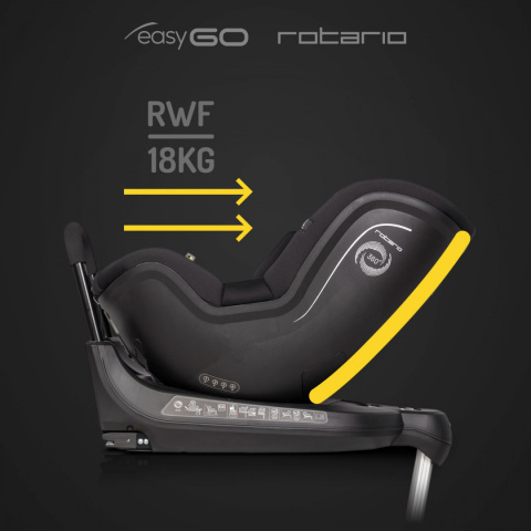 Rotario 0-18 kg RWF 360' easyGO Iron fotelik samochodowy obrotowy
