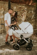 Euforia Premium Silver 2w1 03 – Lekki i Designerski Wózek Dziecięcy z Gondolą ABS i Zaawansowaną Amortyzacją