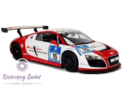 Auto R/C Audi R8 LMS Rastar 1:14 Biało-Czerwone