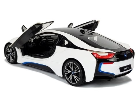 Auto R/C BMW i8 Rastar 1:14 Biały Drzwi Automatyczne