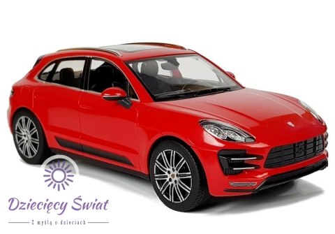 Auto R/C Porsche Macan Turbo Rastar 1:14 Czerwone na pilota