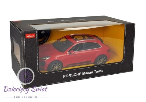 Auto R/C Porsche Macan Turbo Rastar 1:14 Czerwone na pilota