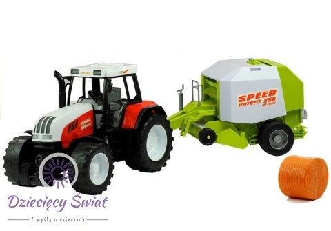 Duży Traktor z Maszyną 3 Modele Ruchome Elementy 65 cm