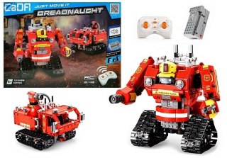 Robot z Klocków R/C 2.4G 527 elementów Czerwony