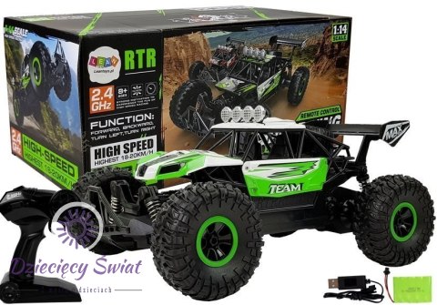 Auto Wyścigowe Off-Road Zdalnie Sterowane R/C 1:14 Zielone 20 km/h