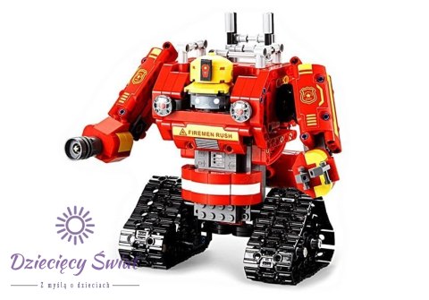 Robot z Klocków R/C 2.4G 527 elementów Czerwony