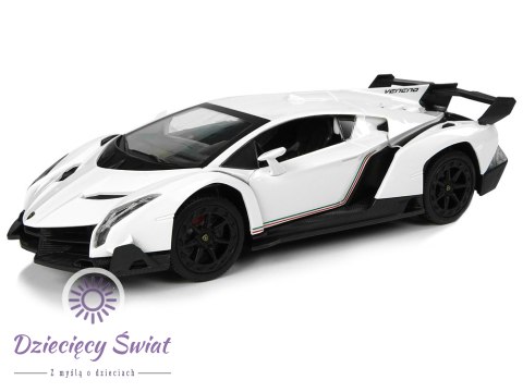 Auto Sportowe R/C 1:24 Lamborghini Veneno Białe 2.4 G Światła