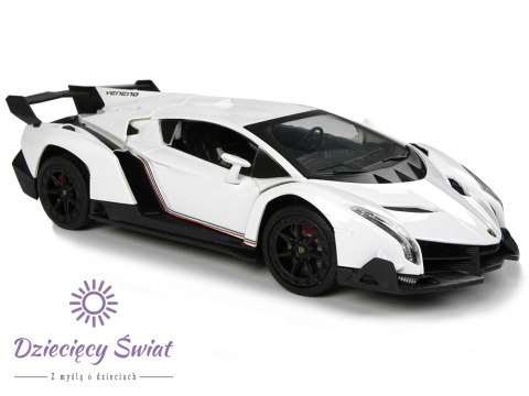 Auto Sportowe R/C 1:24 Lamborghini Veneno Białe 2.4 G Światła