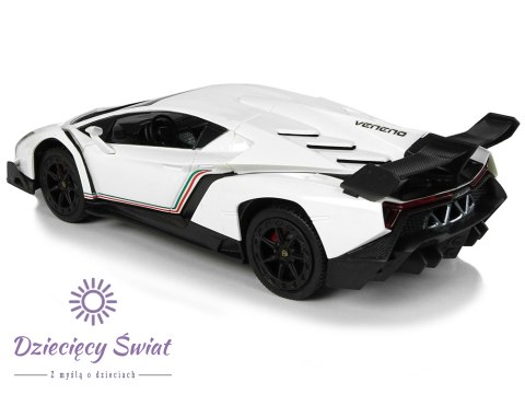 Auto Sportowe R/C 1:24 Lamborghini Veneno Białe 2.4 G Światła