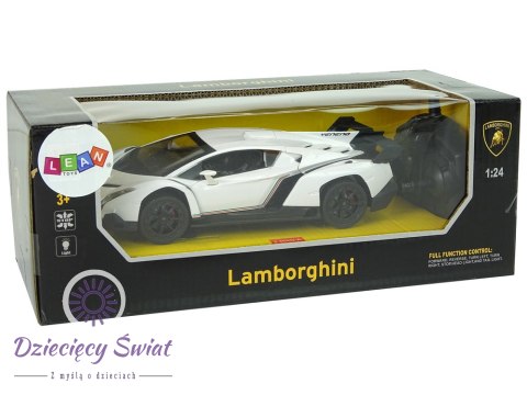 Auto Sportowe R/C 1:24 Lamborghini Veneno Białe 2.4 G Światła