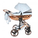 Heart Błysk 2w1 Junama 05 Blue+Copper ekskluzywny wózek dziecięcy
