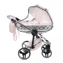 Heart Błysk 2w1 Junama 06 Pink+Silver ekskluzywny wózek dziecięcy