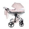 Heart Błysk 2w1 Junama 06 Pink+Silver ekskluzywny wózek dziecięcy