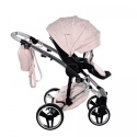 Heart Błysk 2w1 Junama 06 Pink+Silver ekskluzywny wózek dziecięcy