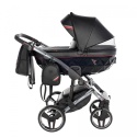 Sport 2w1 Junama 03 Black wózek dziecięcy z tapicerką eko-skóry