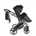 Sport 2w1 Junama 03 Black wózek dziecięcy z tapicerką eko-skóry