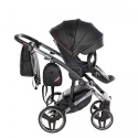 Sport 2w1 Junama 03 Black wózek dziecięcy z tapicerką eko-skóry