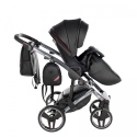 Sport 3w1 Junama 03 Black wózek dziecięcy z tapicerką eko-skóry