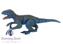 Zdalnie Sterowany Dinozaur Velociraptor Dźwięk Odgłosy Ryczenia Niebieski