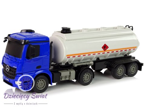 Ciężarówka Cysterna R/C Mercedes Arocs Niebieska 1:26 Woda