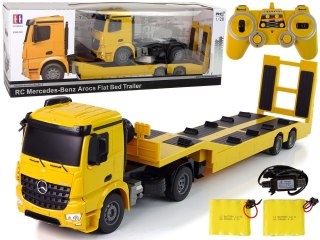 Duża Ciężarówka Laweta R/C Mercedes Arocs Żółta 1:20 Długość 103 cm