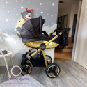 Mommy Glossy Black Gold BabyActive wózek dziecięcy 2w1 z błyszczącą gondolą