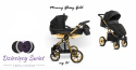Mommy Glossy Black Gold BabyActive wózek dziecięcy 2w1 z błyszczącą gondolą