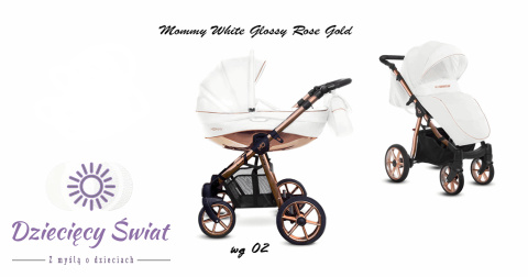 Mommy Glossy White Rose Gold 2w1 BabyActive