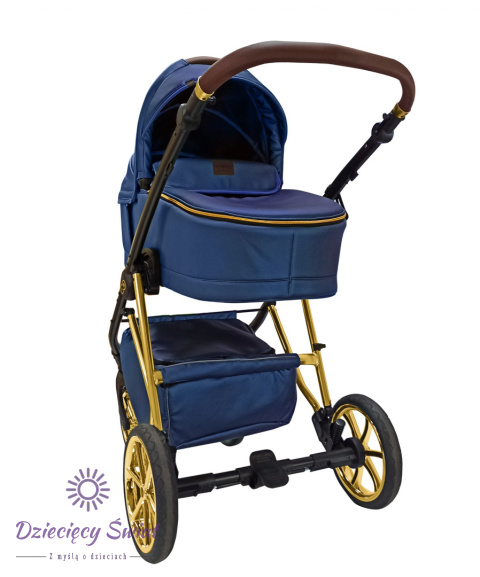 Musse Royal Blueberry 2w1 BabyActive wielofunkcyjny wózek dziecięcy ze skórzana tapicerką