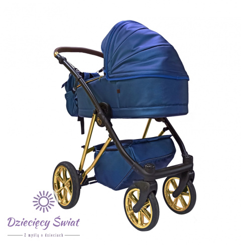 Musse Royal Blueberry 2w1 BabyActive wielofunkcyjny wózek dziecięcy ze skórzana tapicerką