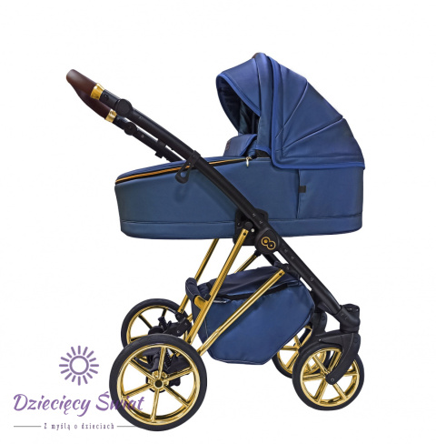 Musse Royal Blueberry 2w1 BabyActive wielofunkcyjny wózek dziecięcy ze skórzana tapicerką