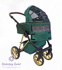 Musse Royal Emerland 2w1 BabyActive wielofunkcyjny wózek dziecięcy ze skórzana tapicerką