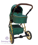 Musse Royal Emerland 2w1 BabyActive wielofunkcyjny wózek dziecięcy ze skórzana tapicerką