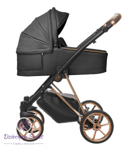 Musse Royal Onyx 2w1 BabyActive wielofunkcyjny wózek dziecięcy ze skórzana tapicerką